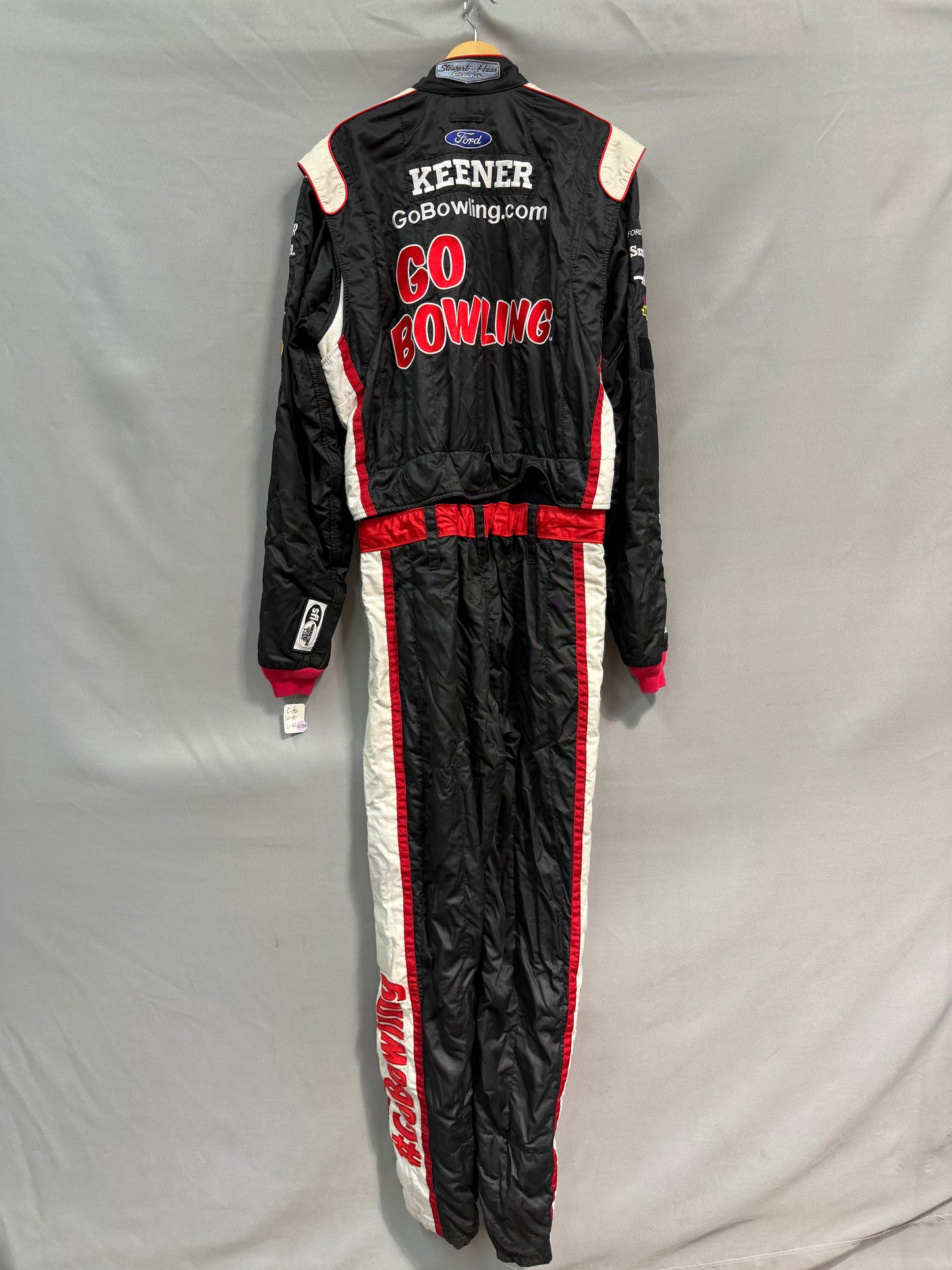Aric Almirola #10 Go Bowling Nascar Crew Firesuit C-52 W-40 L-32