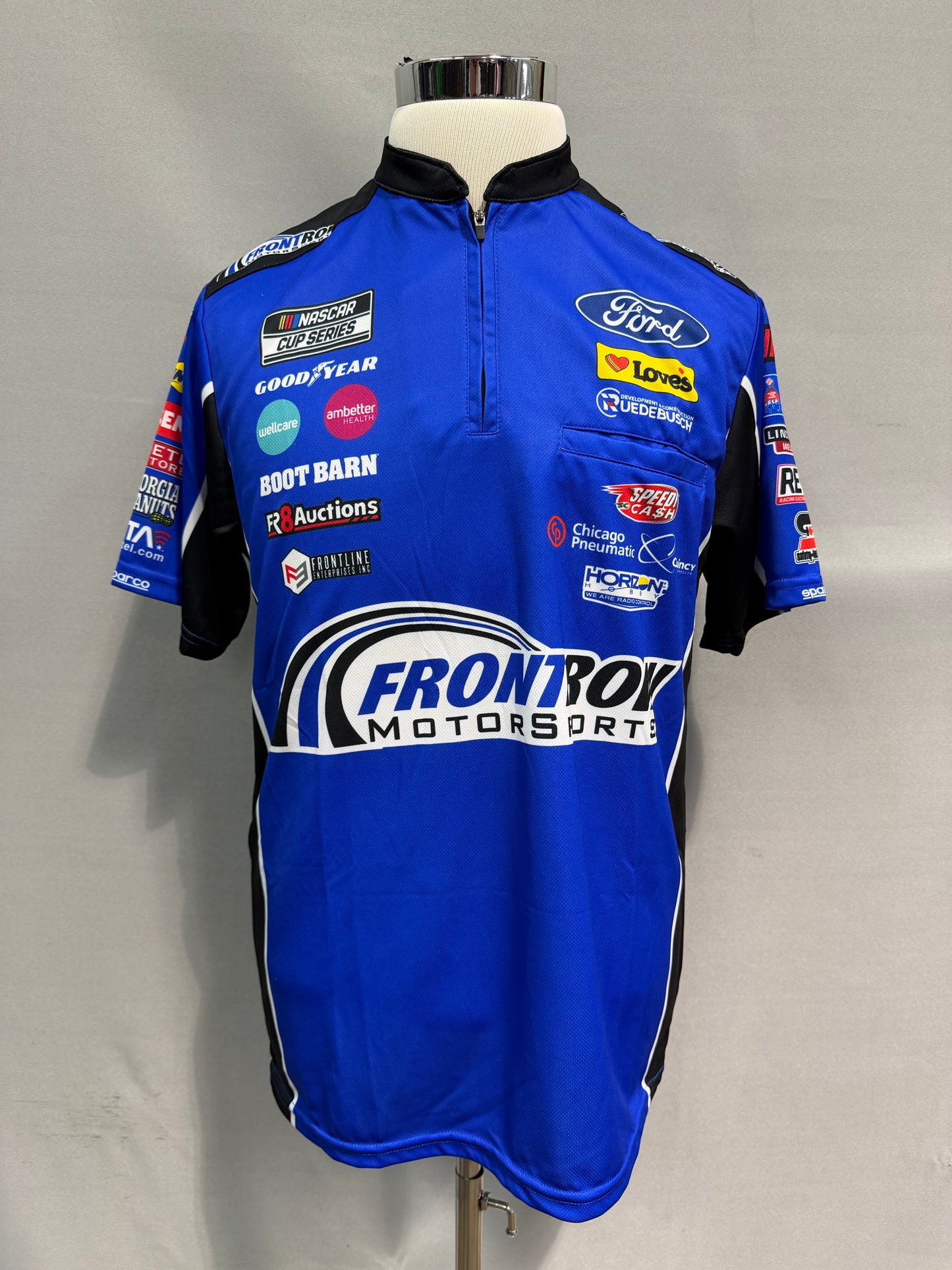 Zane Smith #38 2023 Front Row Motorsports Nascar Crew Shirt Size Medium