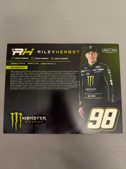 Riley Herbst #98 Monster Energy Nascar Hero Card