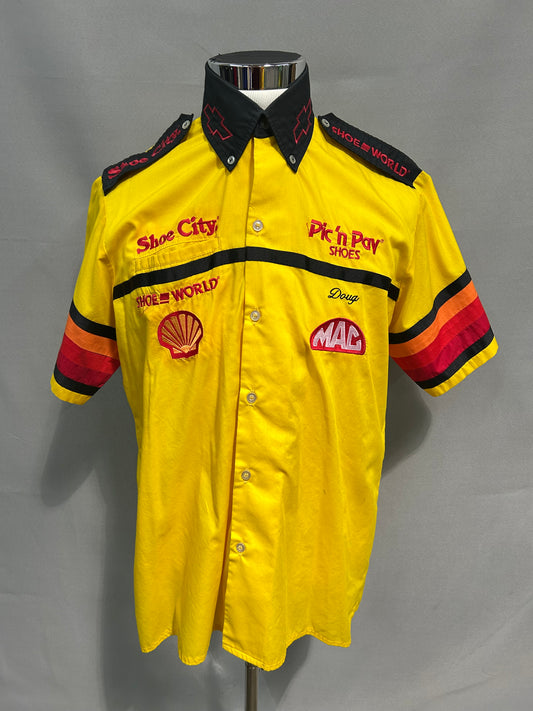 Dale Jarrett #32 Pic N Pay Shoes Nascar Pit Crew Shirt Size Large