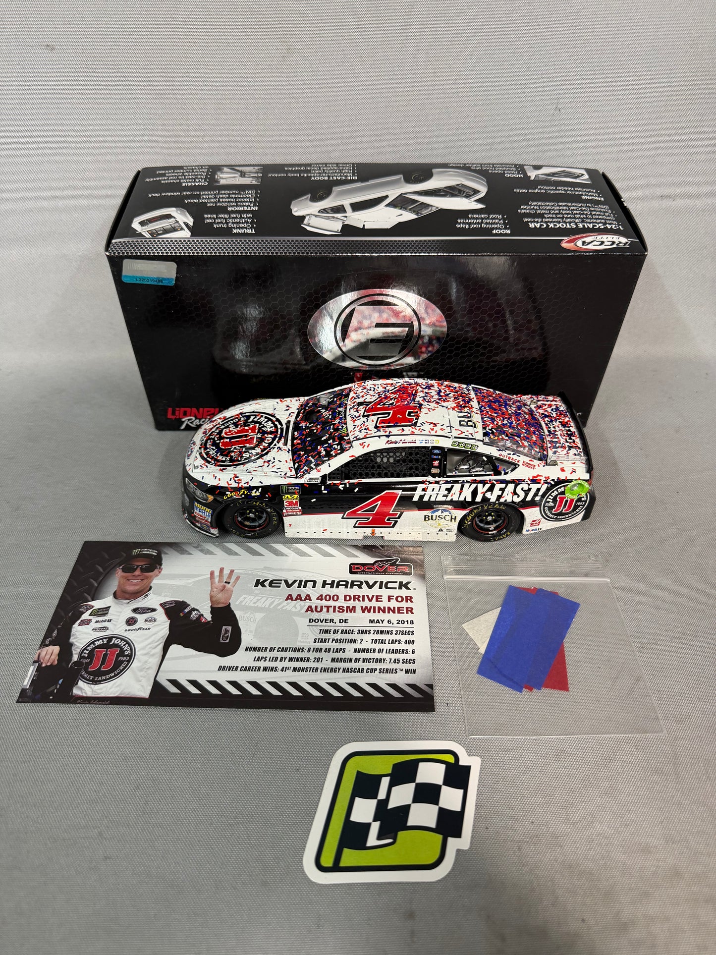 Kevin Harvick #4 2018 Dover Win Jimmy John’s Elite Nascar Diecast