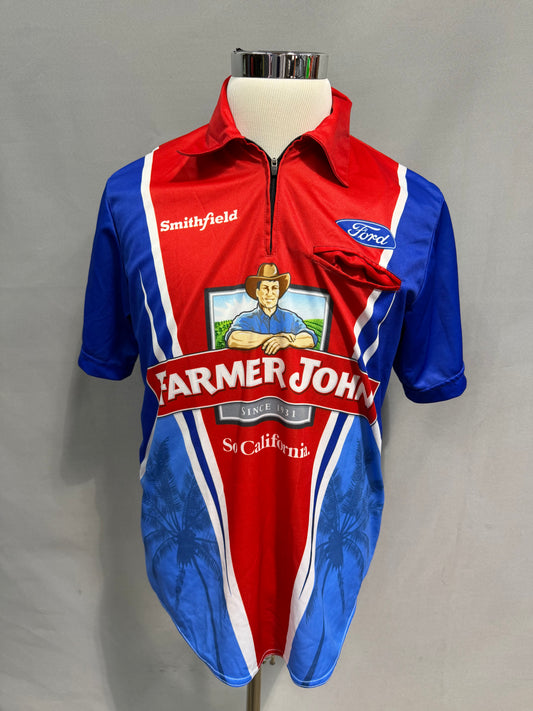 Aric Almirola #10 2022 Farmer John Nascar Crew Shirt Size Small