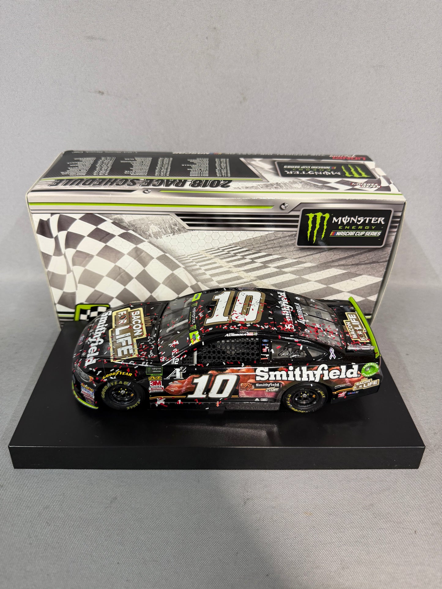 Aric Almirola #10 2018 Talladega Win Smithfield Bacon For Life Nascar Diecast