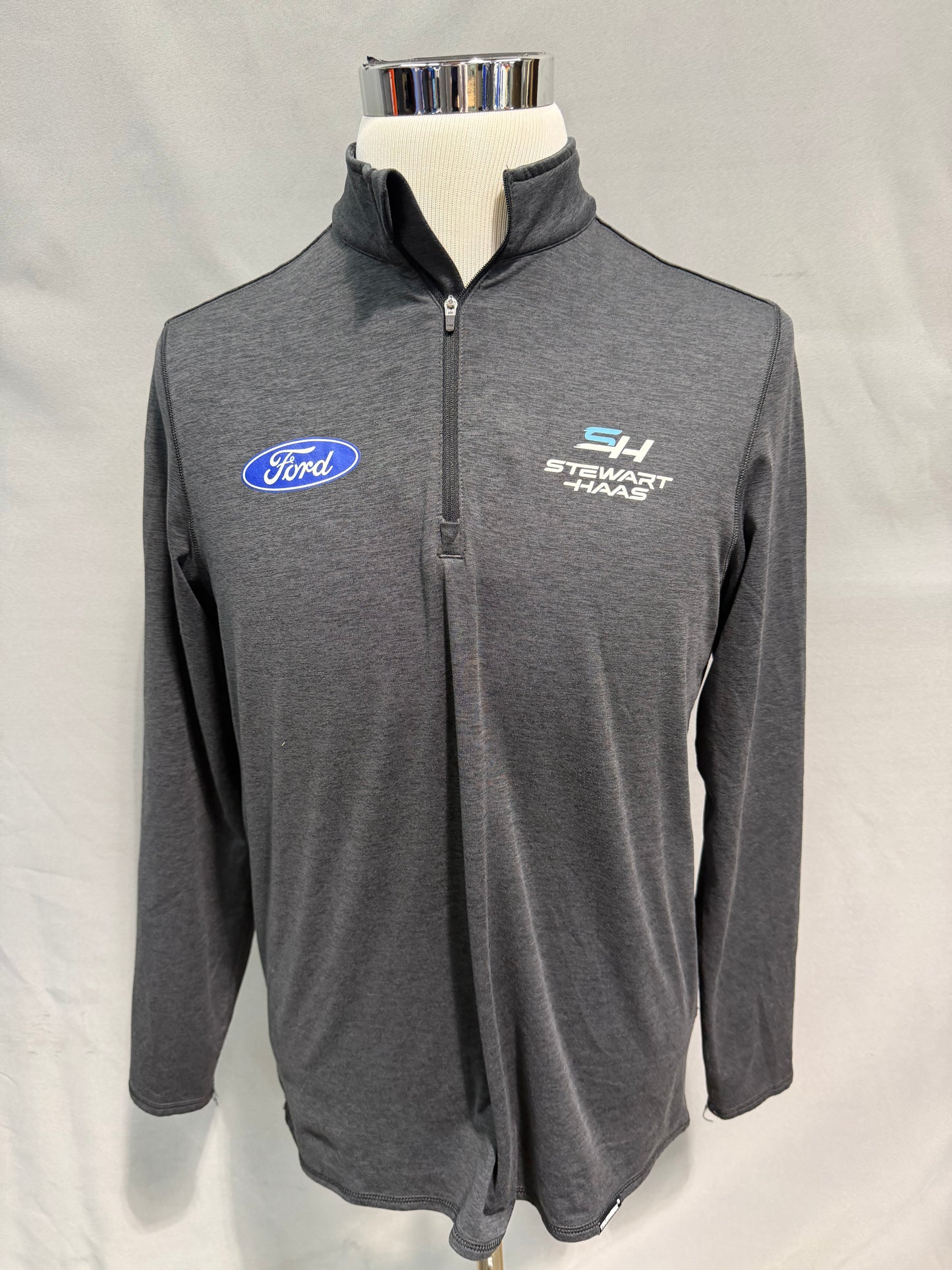 Stewart Haas Racing 2024 Grey Truewerk Nascar Team Issued 1/4 Zip Size Medium