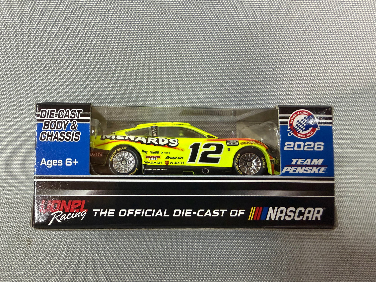 Ryan Blaney 2026 Menards Nascar 1/64 Diecast