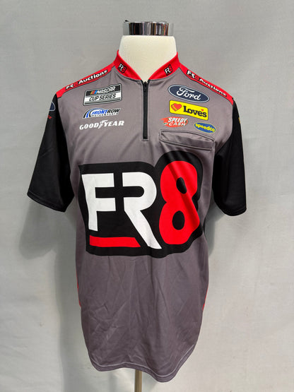 Michael McDowell #34 2021 FR8 Auctions Nascar Crew Shirt Size Large