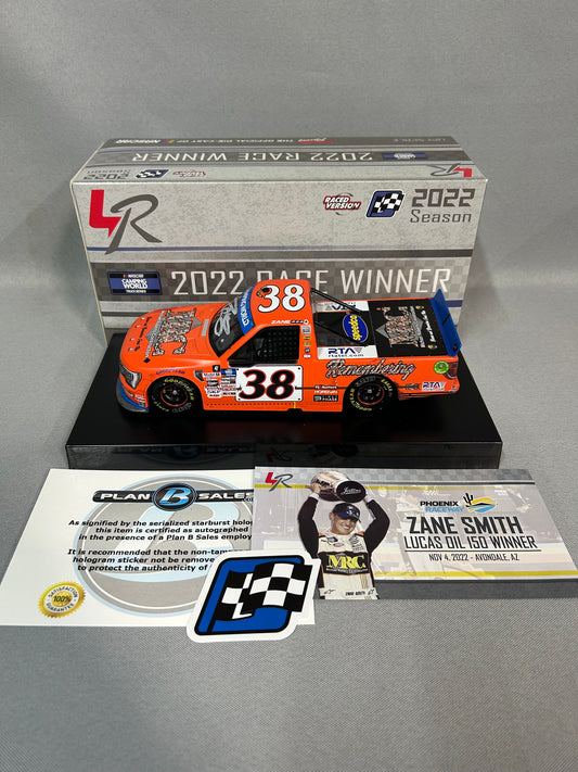Zane Smith #21 2022 Autographed MRC Construction Phoenix Win Nascar Diecast