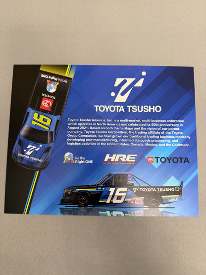Tyler Ankrum #16 2022 Toyota Tsusho Nascar Hero Card