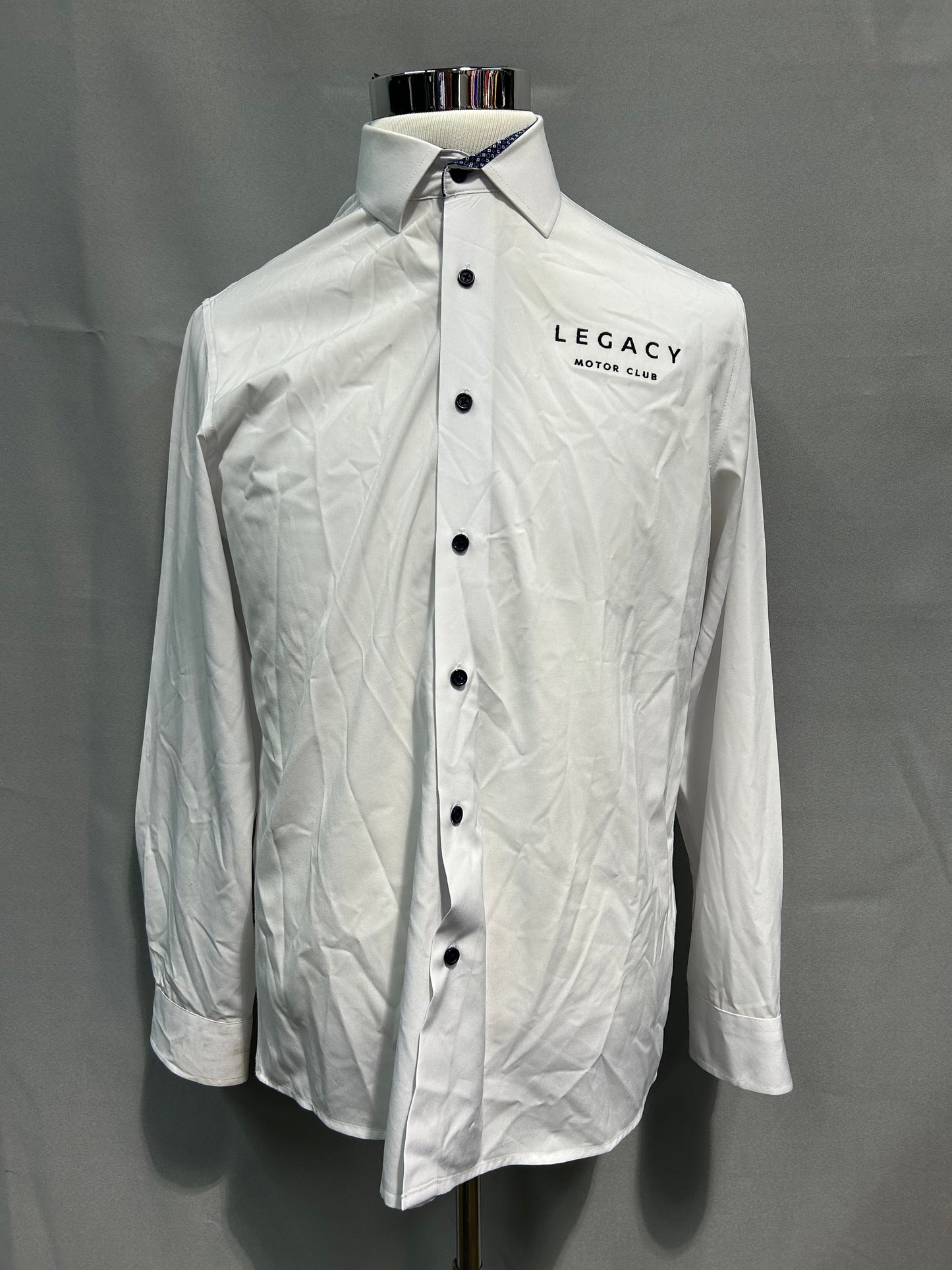 Legacy Motor Club Nascar Team Issued Tom Baine Button Up Dress Shirt Size XL