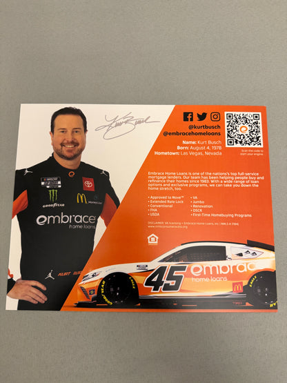 Kurt Busch #45 2022 Embrace Nascar Hero Card