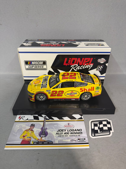 Joey Logano #22 2024 Nashville Win Pennzoil Nascar Diecast