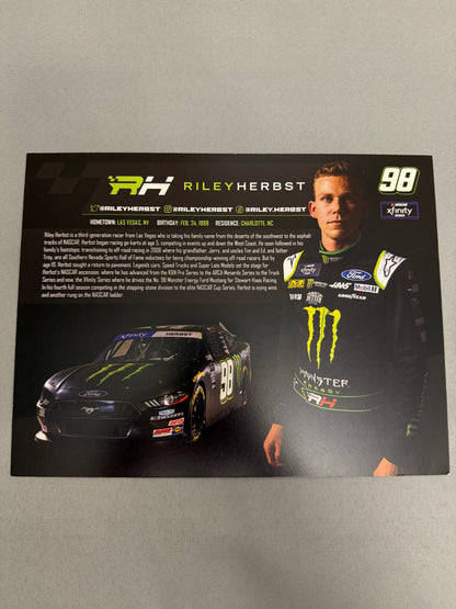 Riley Herbst #98 Monster Energy Nascar Hero Card
