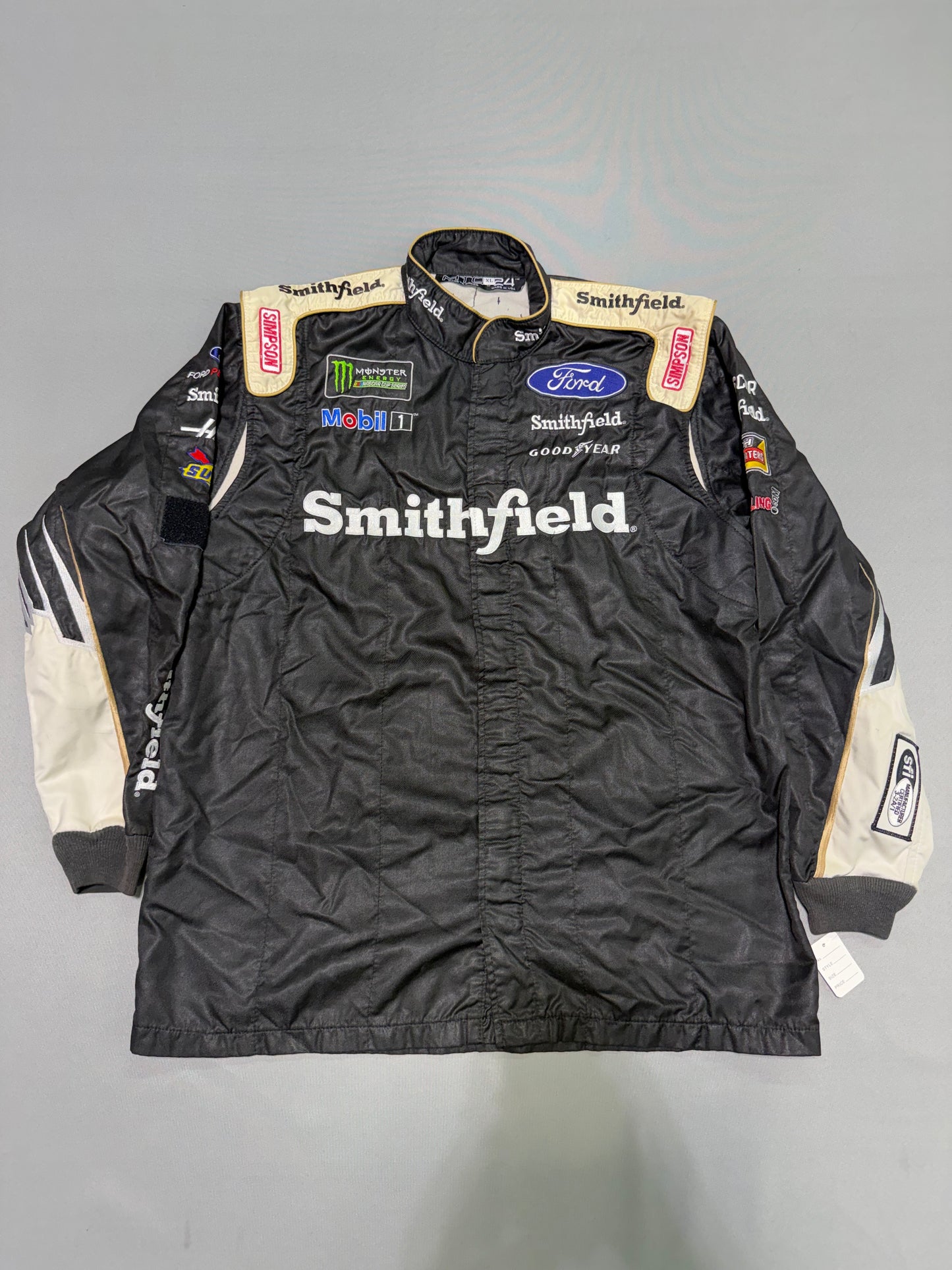 Aric Almirola #10 Smithfield Nascar 2 Piece Crew Firesuit C-46 W-34 L-30