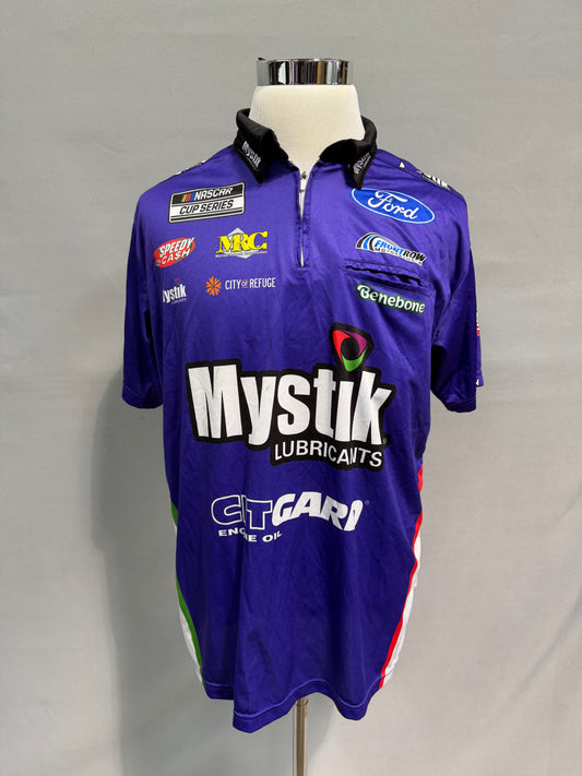 Zane Smith #38 2025 Mystik Lubricants Nascar Crew Shirt Size XL