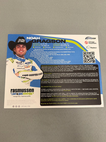 Noah Gragson #4 2025 Rasmussen Nascar Hero Card