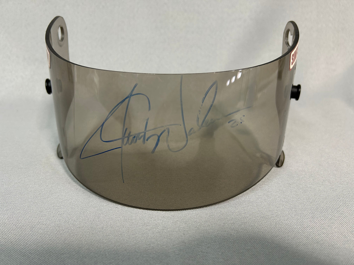 Jerry Nadeau #25 Nascar Autographed Simpson Helmet Visor