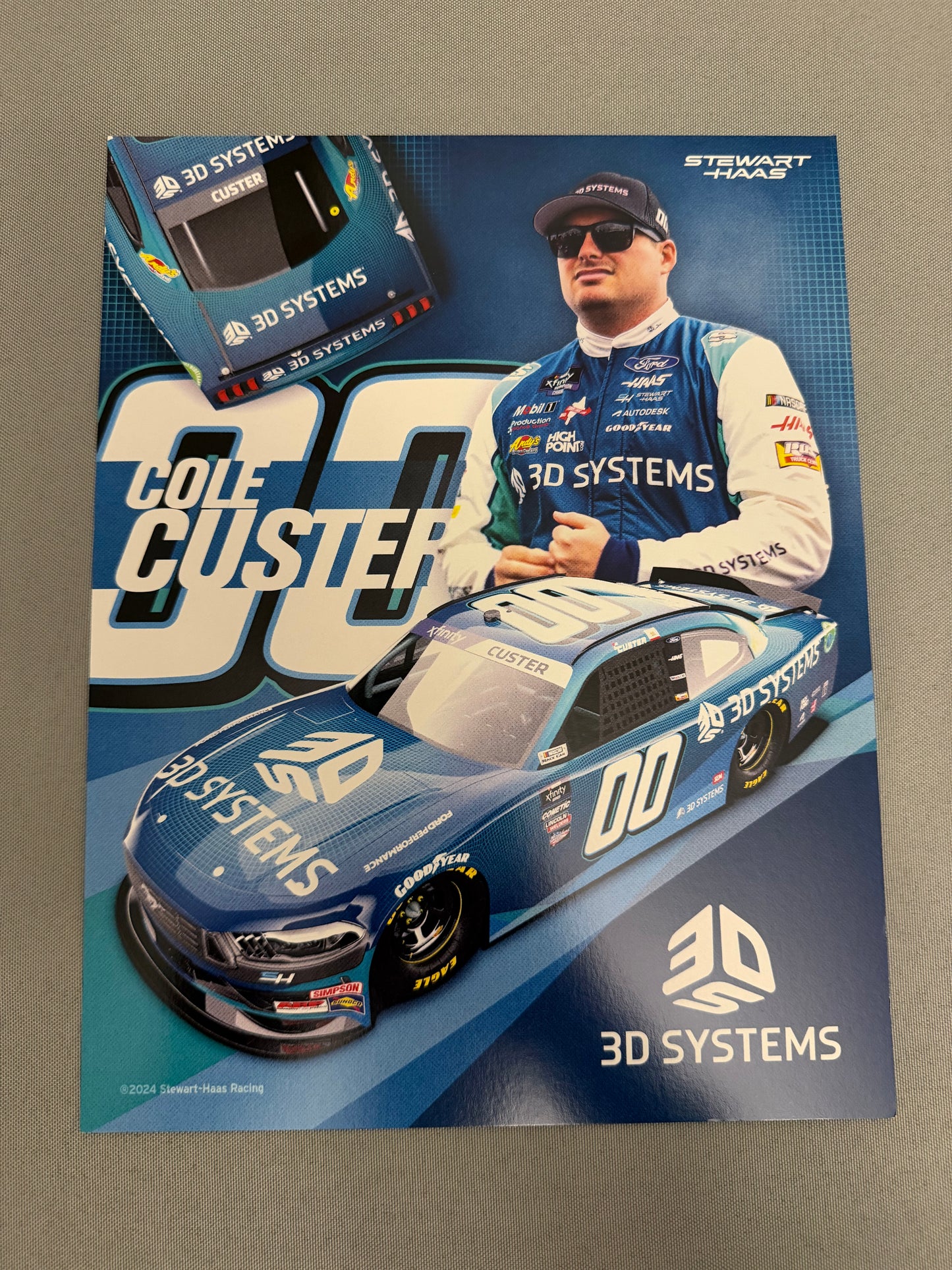 Cole Custer #00 2024 3D Systems Nascar Hero Card