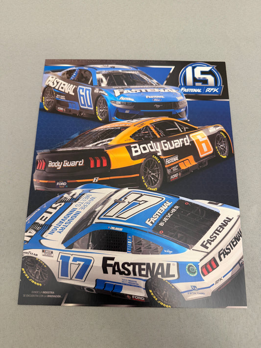 RFK Racing 2025 Fastenal Nascar Hero Card