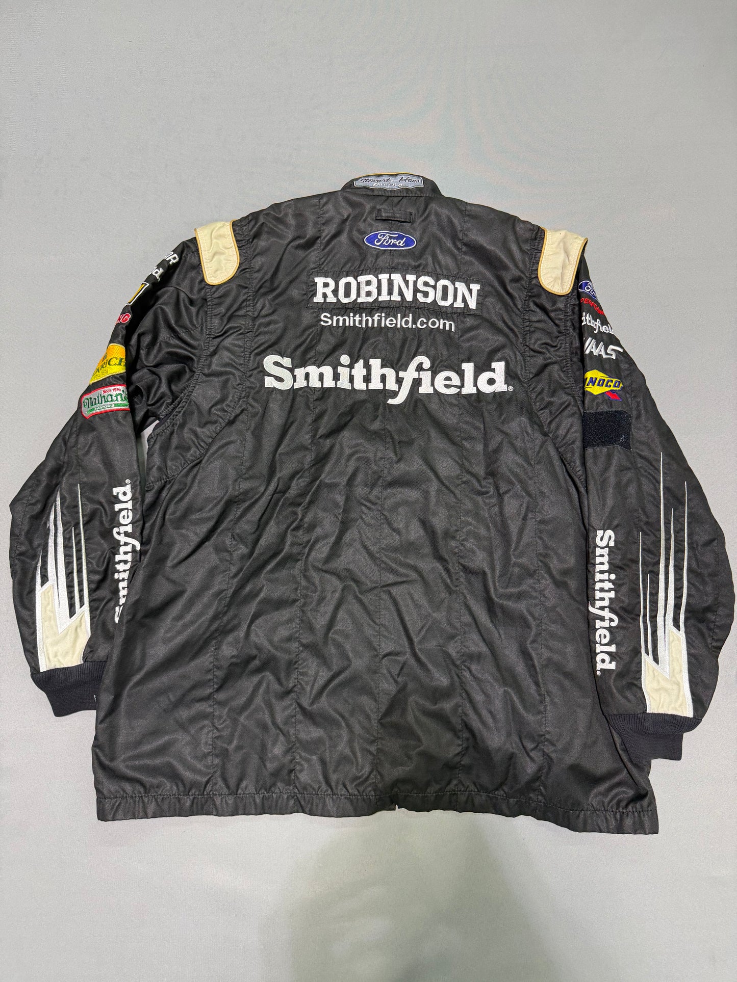 Aric Almirola #10 Smithfield Nascar 2 Piece Crew Firesuit C-50 W-38 L-30