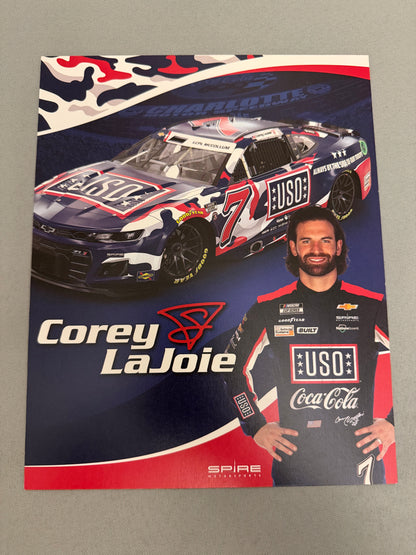 Corey Lajoie #7 2022 USO Nascar Hero Card