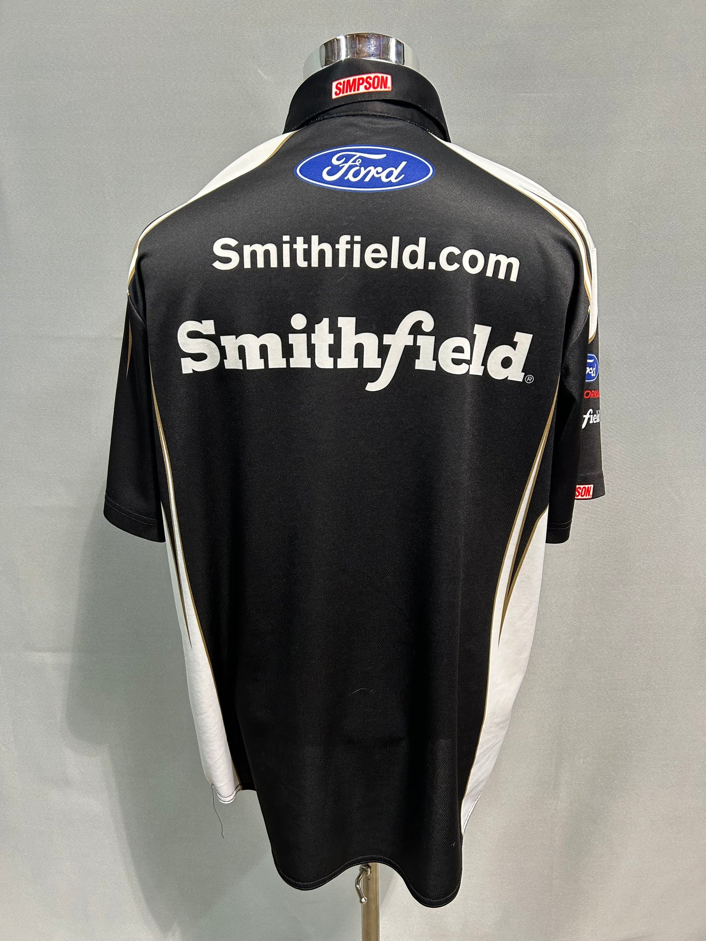 Aric Almirola #10 Smithfield Nascar Crew Shirt Size Large