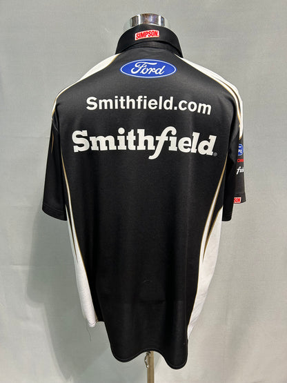 Aric Almirola #10 Smithfield Nascar Crew Shirt Size Large