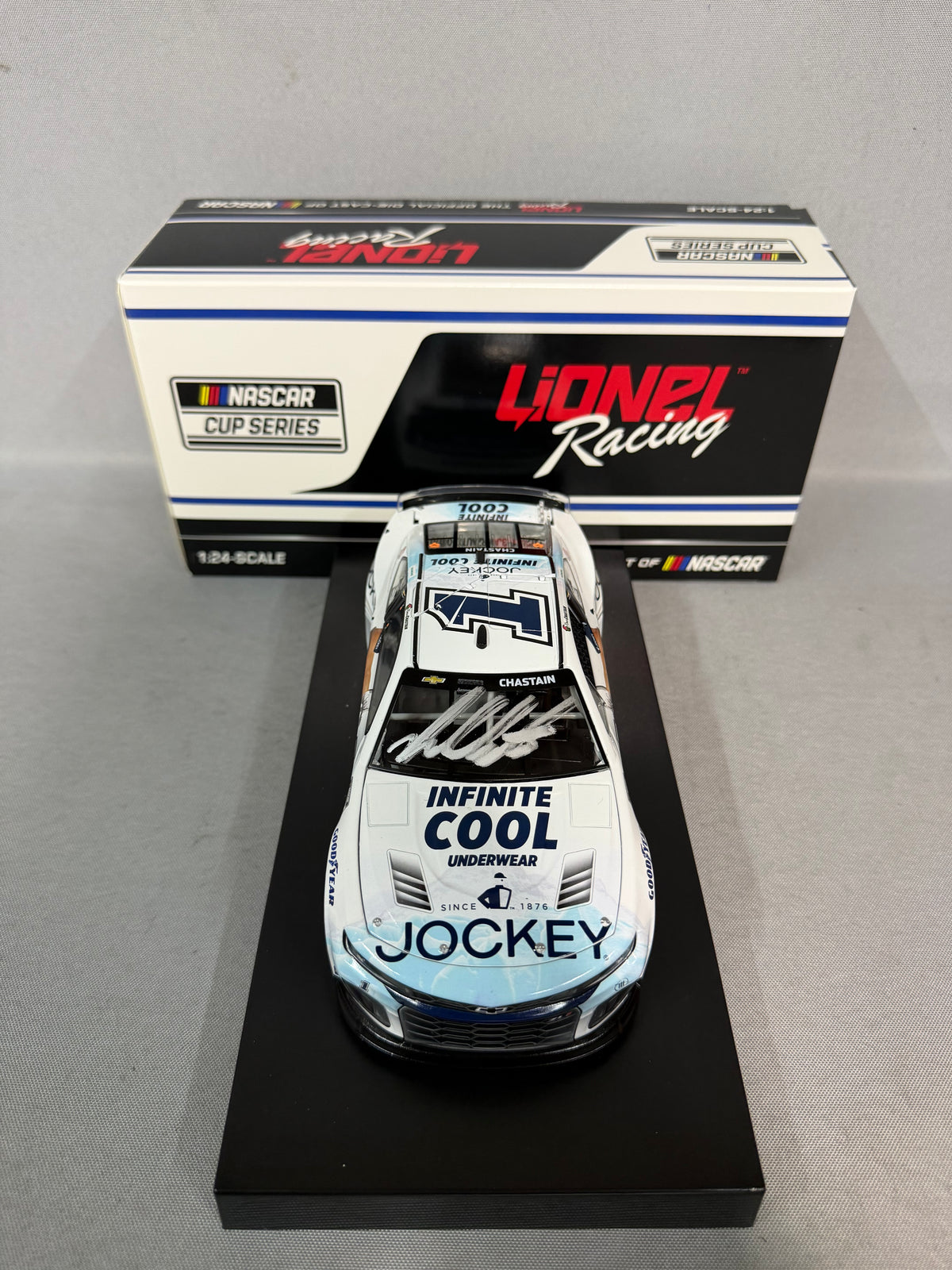 Ross Chastain #1 2024 Jockey Infinite Cool Nascar Autographed Diecast