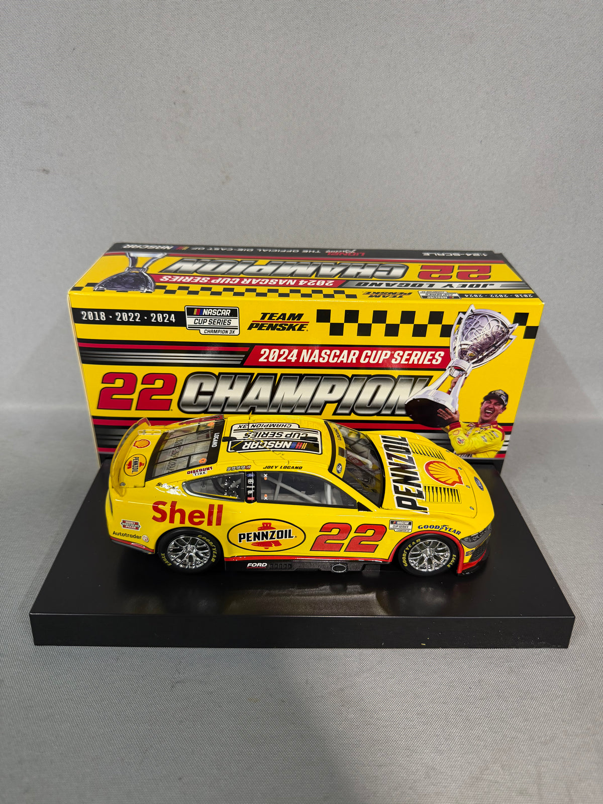 Joey Logano #22 2024 Shell Pennzoil Champion Nascar Diecast