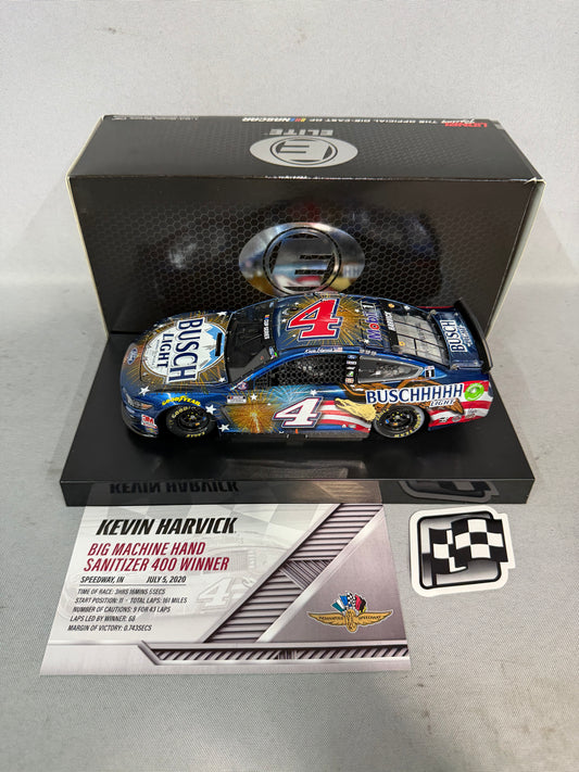 Kevin Harvick #4 2020 Indianapolis Win Busch Light Fireworks Elite Liquid Color Nascar Diecast
