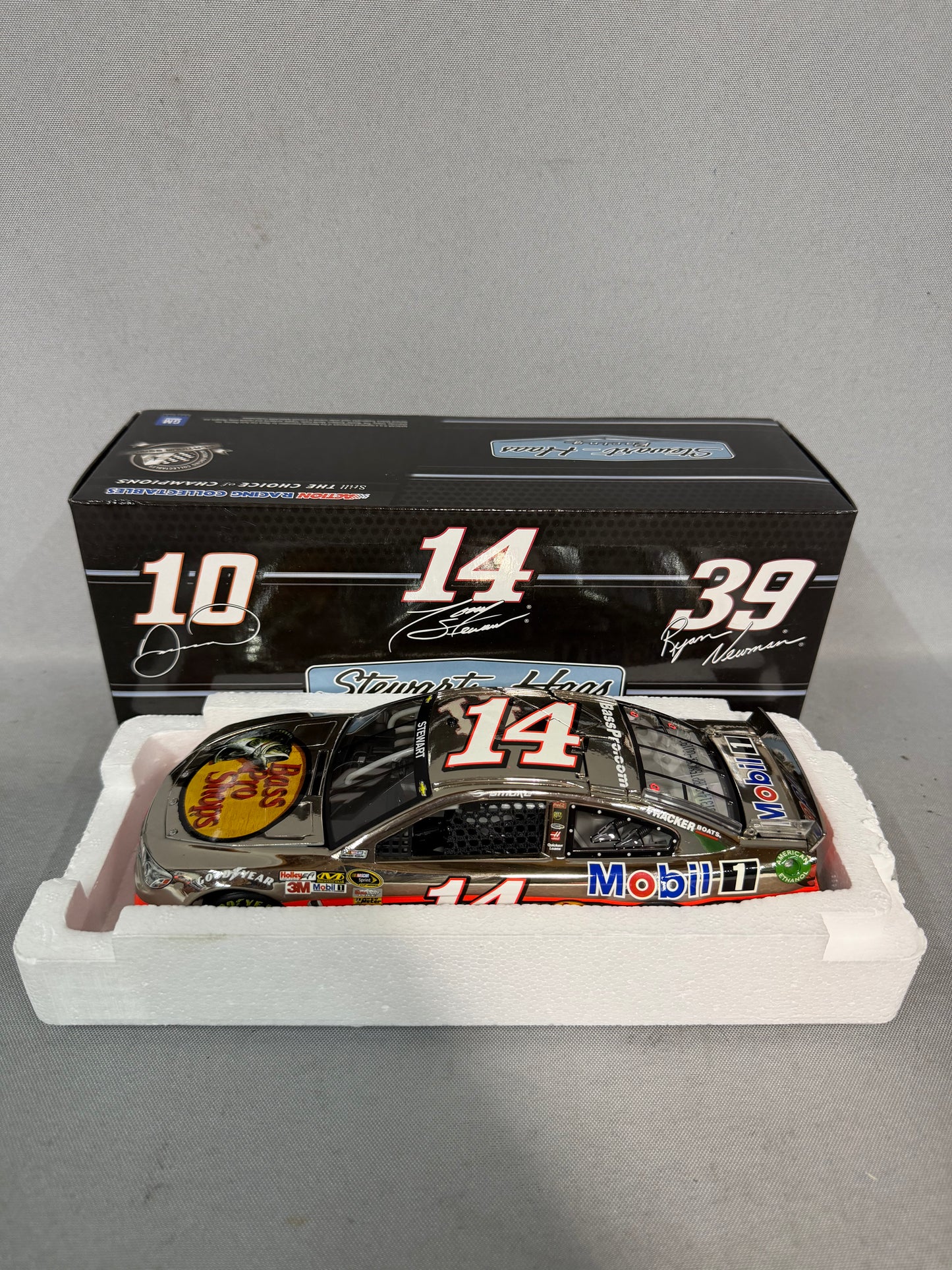 Tony Stewart #14 2013 Bass Pro Shops Nickel Finish Nascar Diecast
