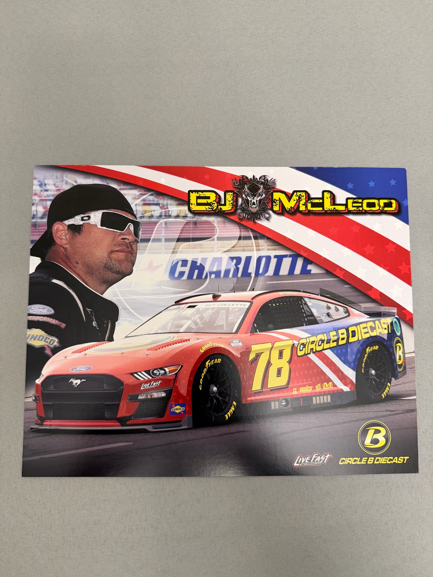 BJ McLeod #78 2022 Circle B Diecast Nascar Hero Card