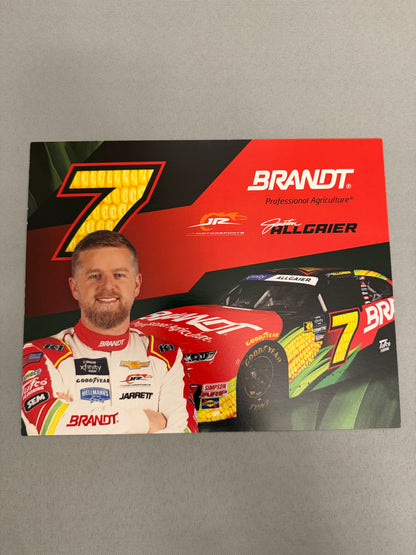 Justin Allgaier #7 2024 Brandt Nascar Hero Card