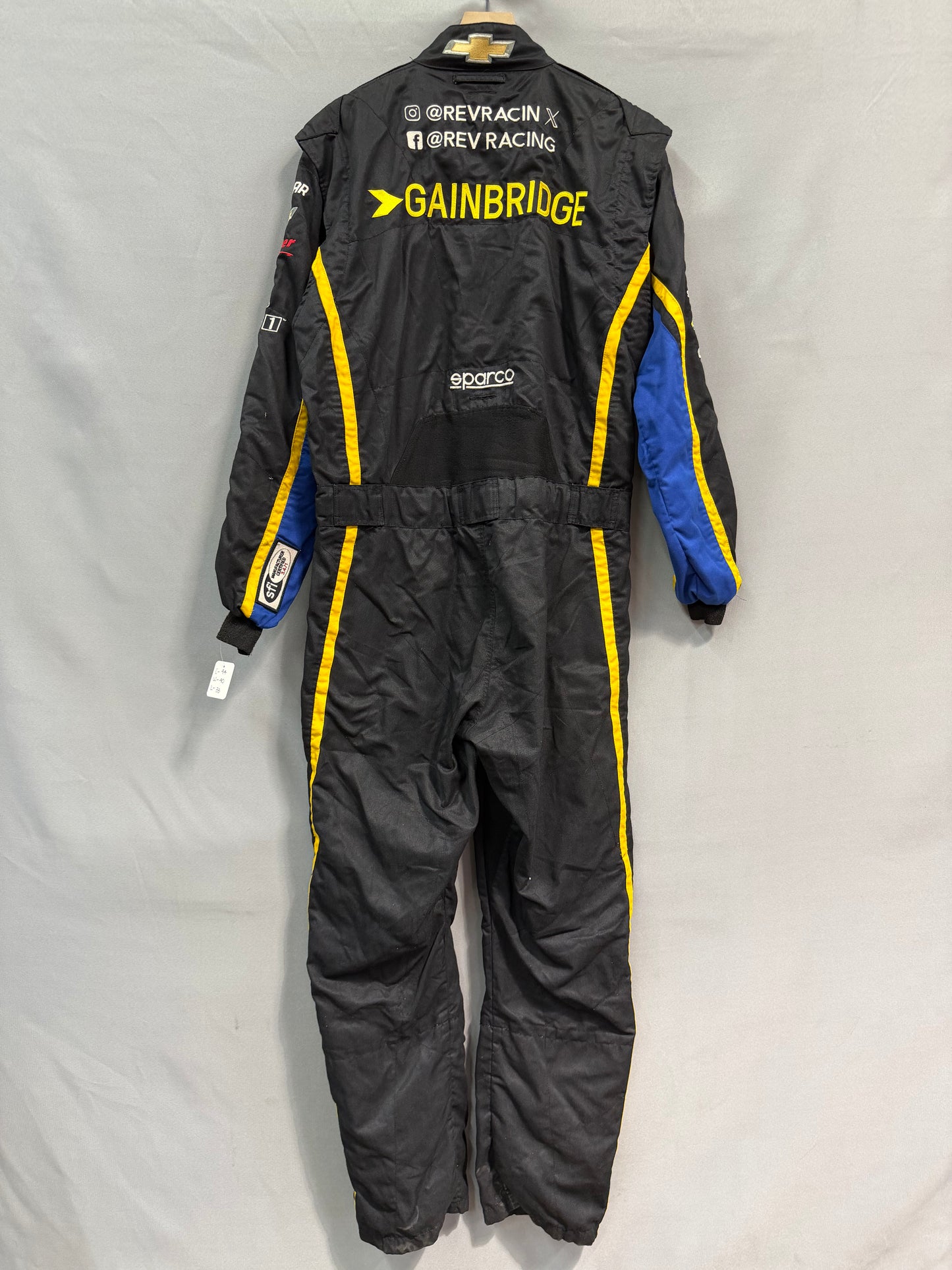 Nick Sanchez #2 2024 Gainbridge Rev Racing Nascar Crew Firesuit C-44 W-40 L-33