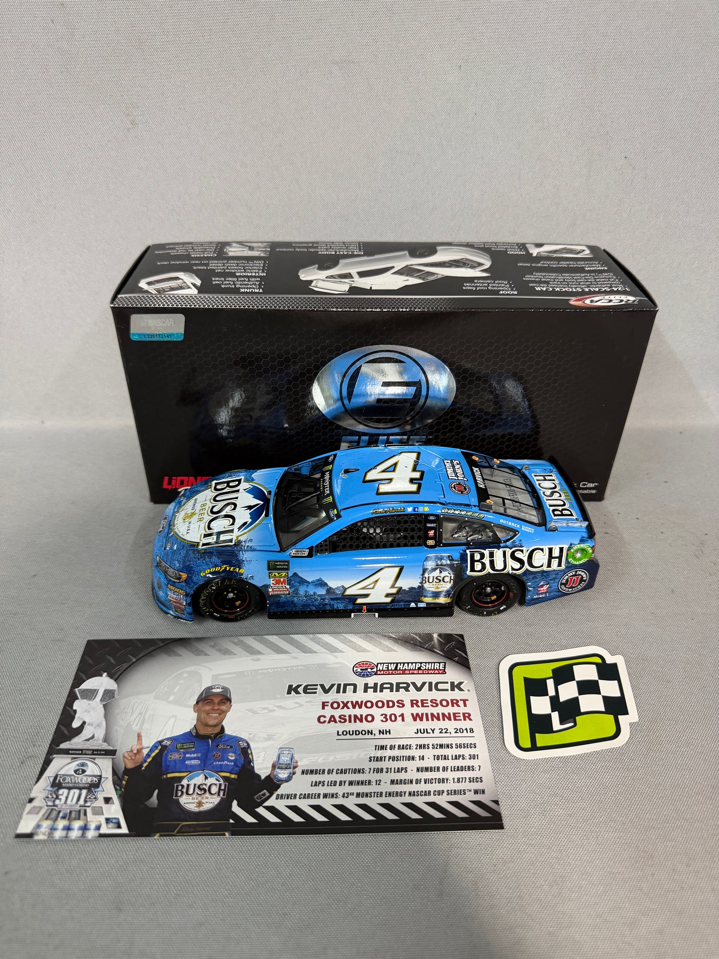 Kevin Harvick #4 2018 New Hampshire Win Busch Beer Elite Nascar Diecast