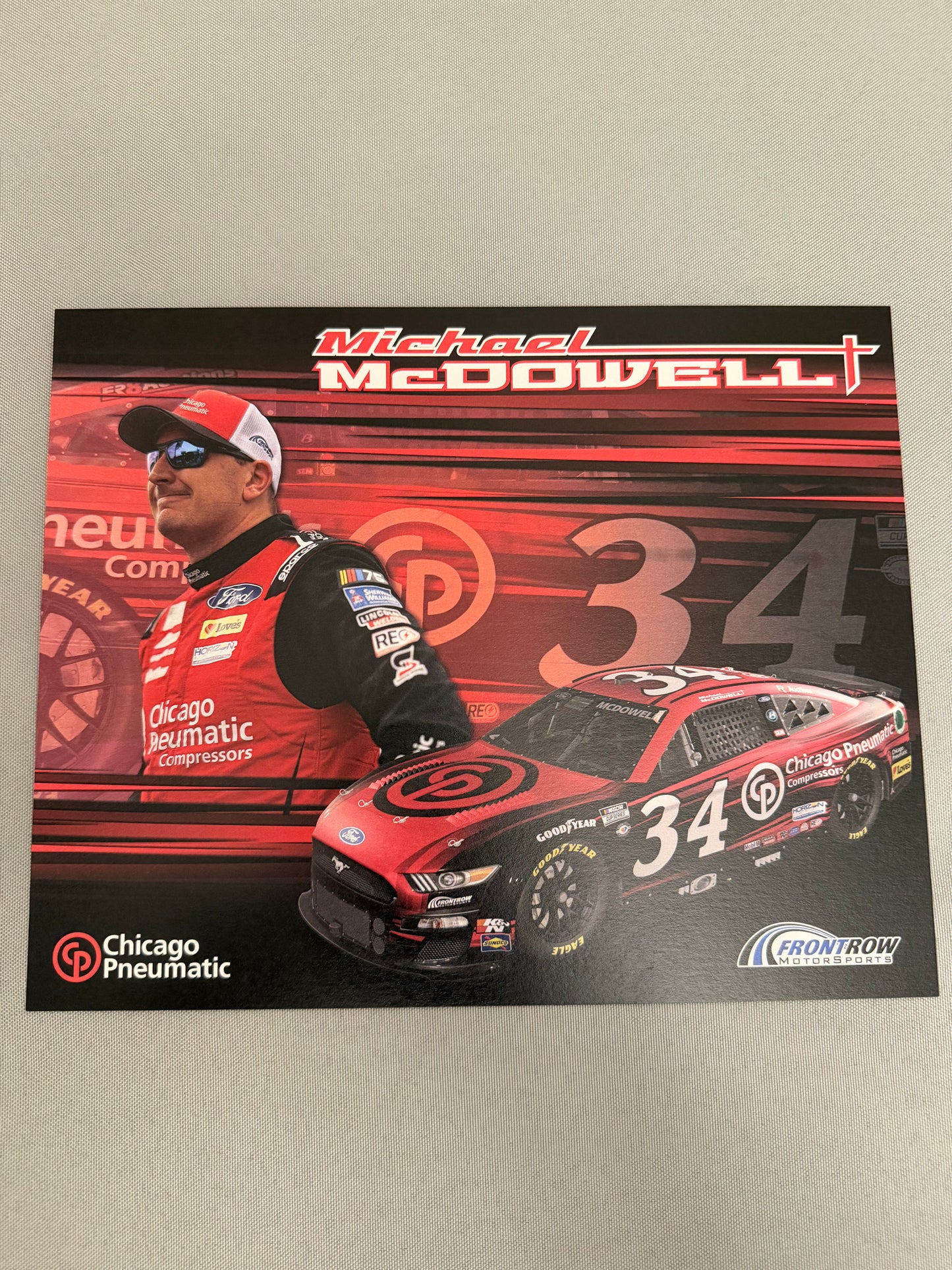 Michael McDowell #34 2024 Chicago Pneumatic Nascar Hero Card