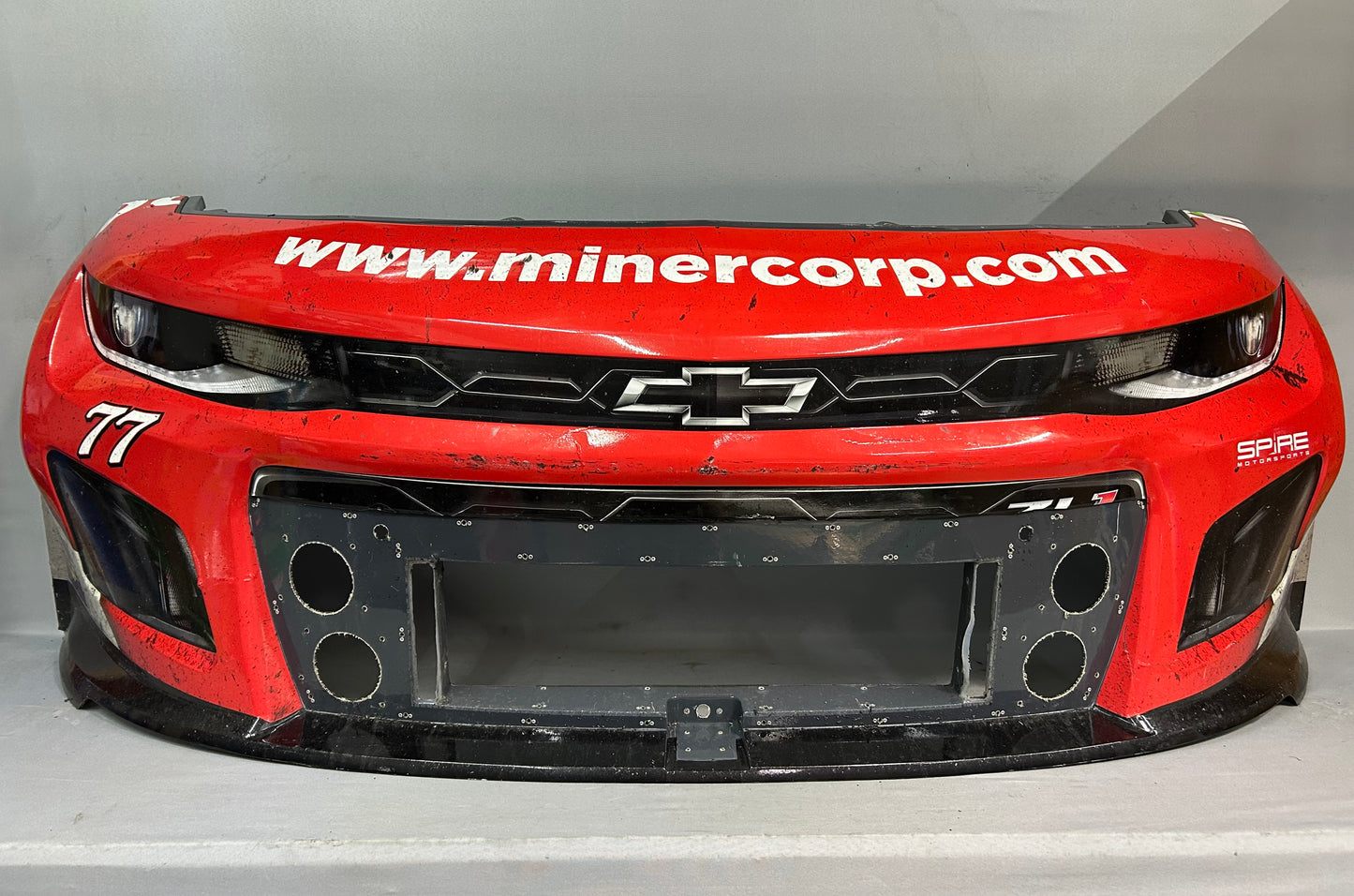 Carson Hocevar #77 2025 Iowa Miner Nascar Front Nose