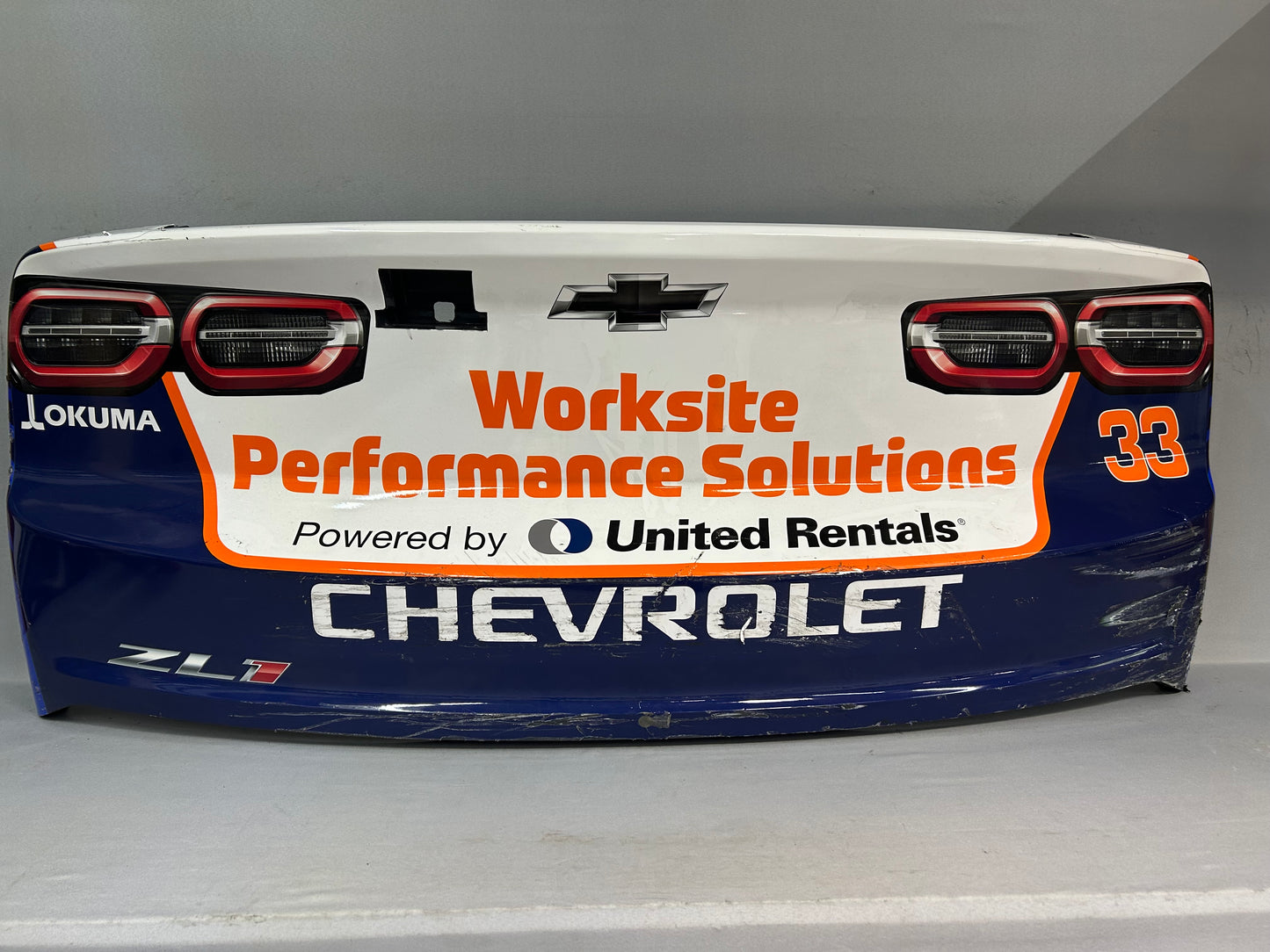 Austin Hill #33 2025 Chicago United Rentals Nascar Rear Bumper