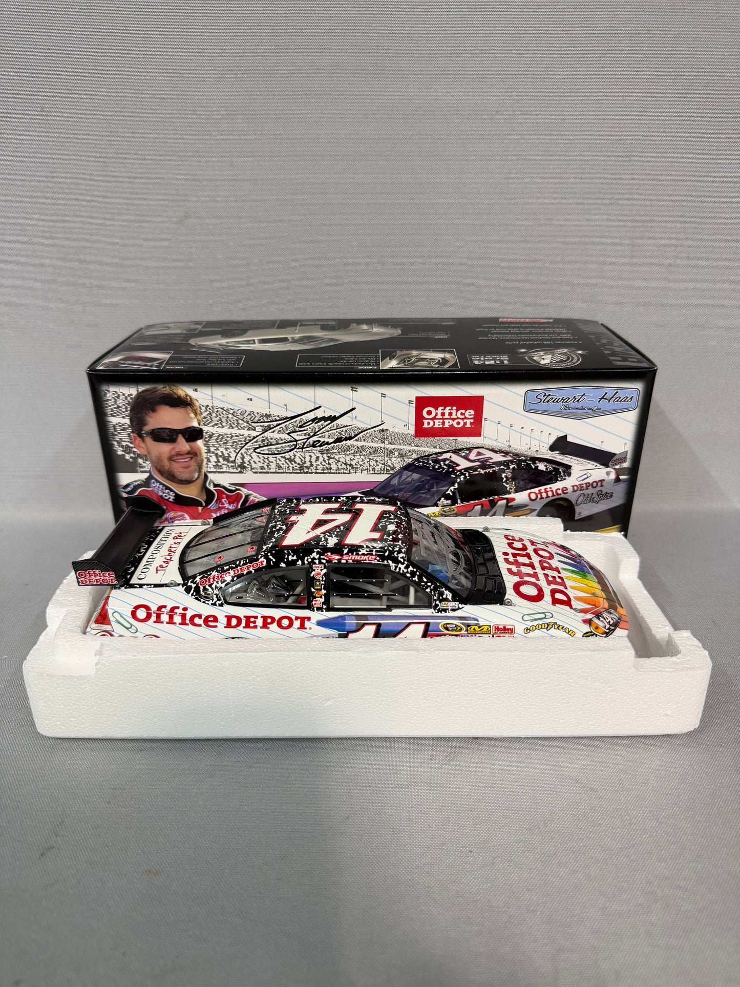 Tony Stewart #14 2009 Office Depot Back To School Autographed Nascar Diecast