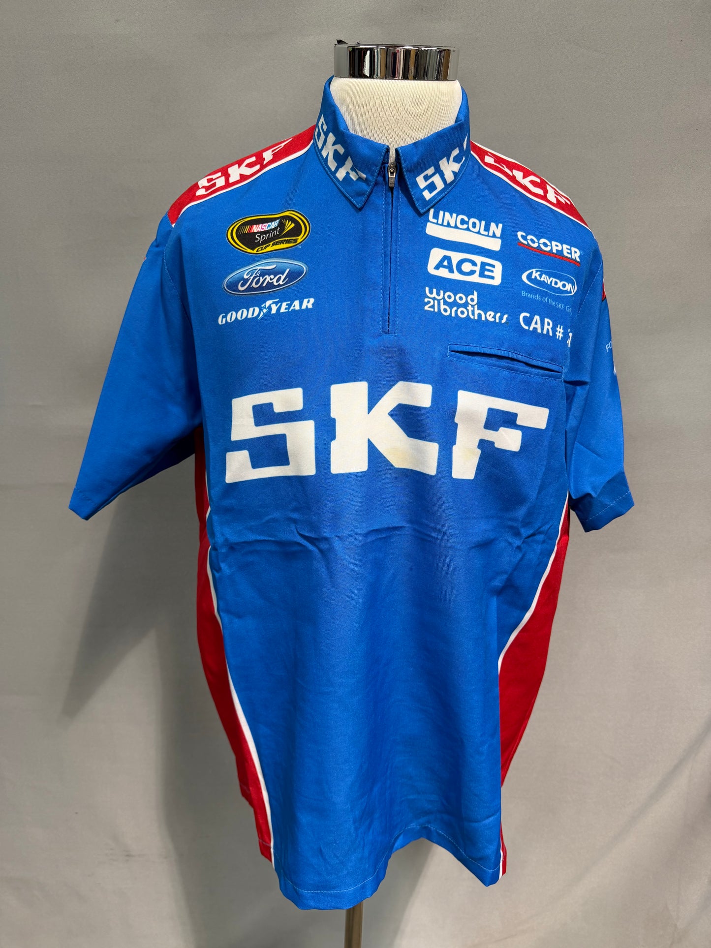Ryan Blaney #21 2016 SKF Nascar Crew Shirt Size Large