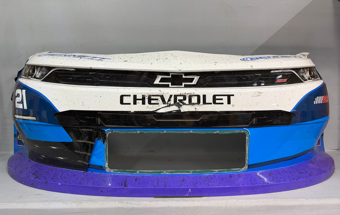 Austin Hill #21 2025 Kansas Bennett Transportation Nascar Front Nose