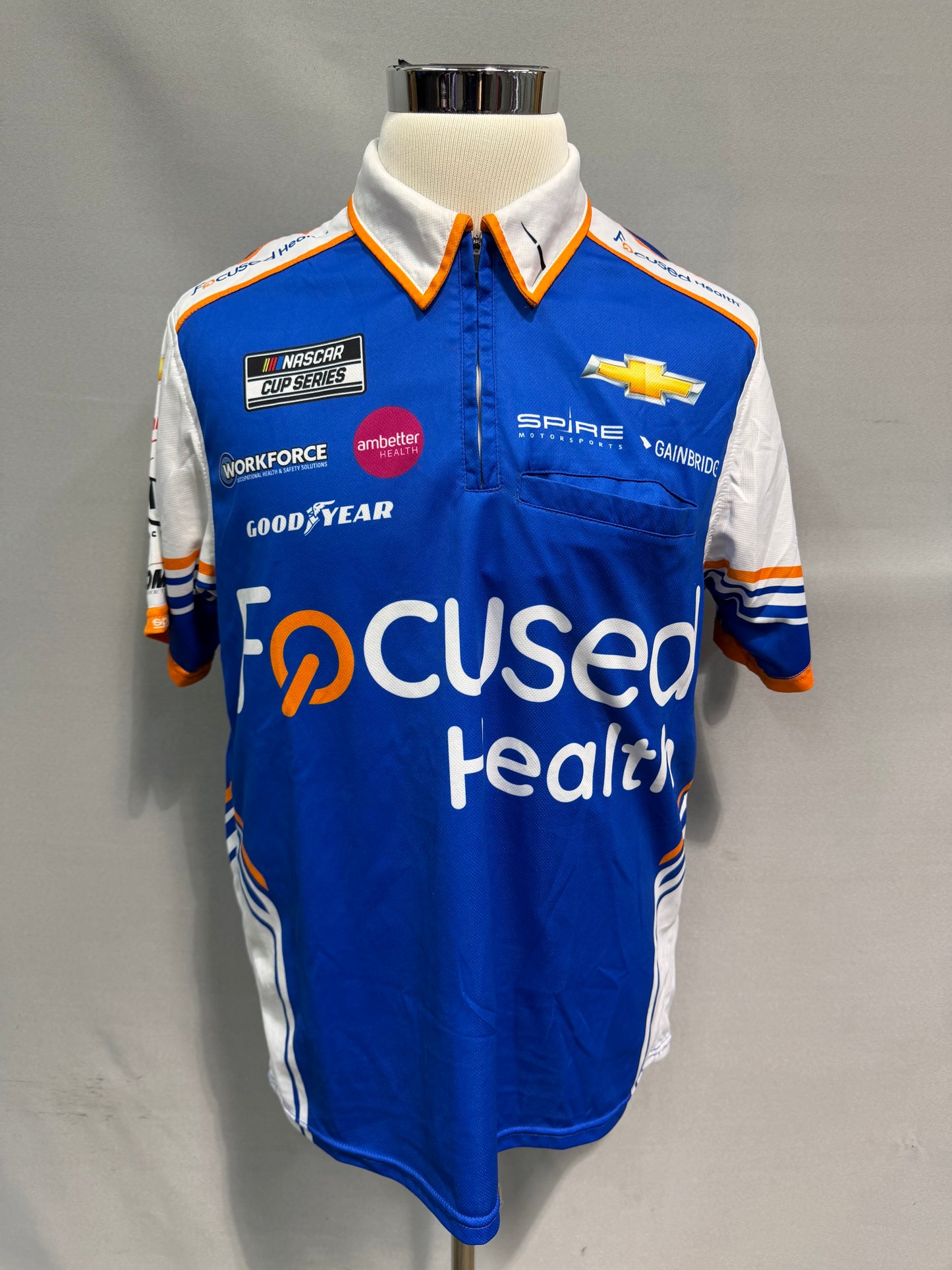 Zane Smith #71 2024 Focused Health Nascar Crew Shirt Size Large