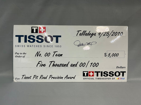 David Reutimann #00 2010 Talladega Tissot Pit Road Precision Nascar Check