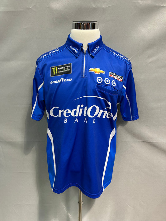 Kyle Larson #42 Credit One Bank Nascar Crew Shirt Size Medium