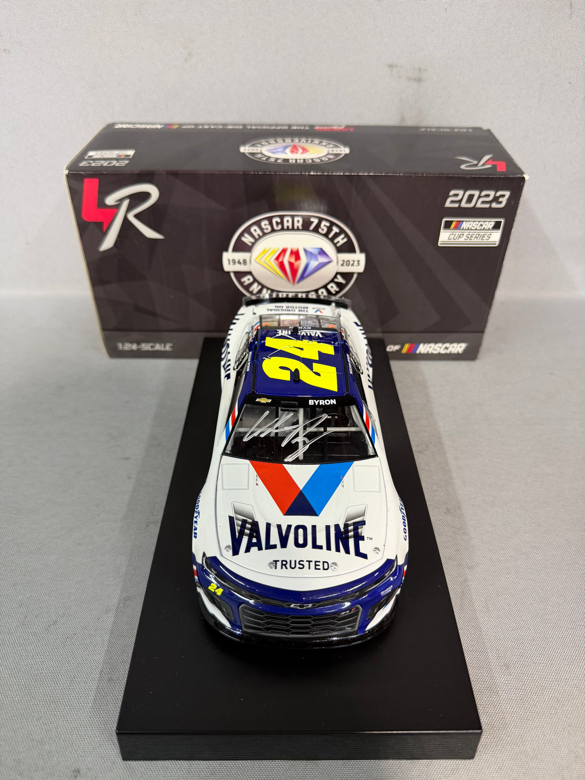 William Byron #24 2023 Valvoline Nascar Dual Autographed Diecast
