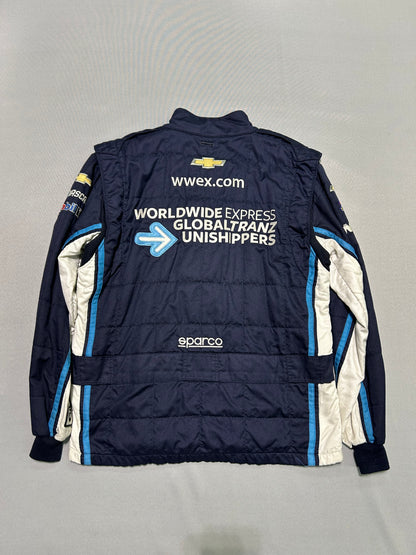 Dean Thompson #40 2022 WWEX Globaltranz Nascar 2 Piece Crew Firesuit C-46 W-40 L-32