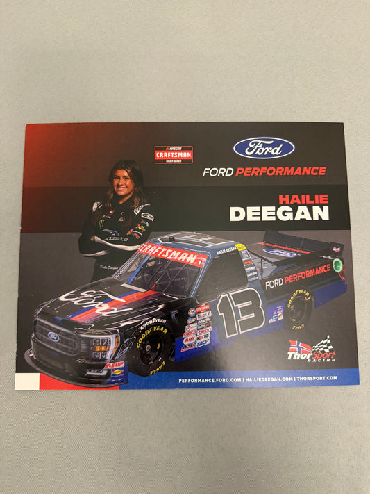 Hailie Deegan #13 2023 Ford Performance Nascar Hero Card