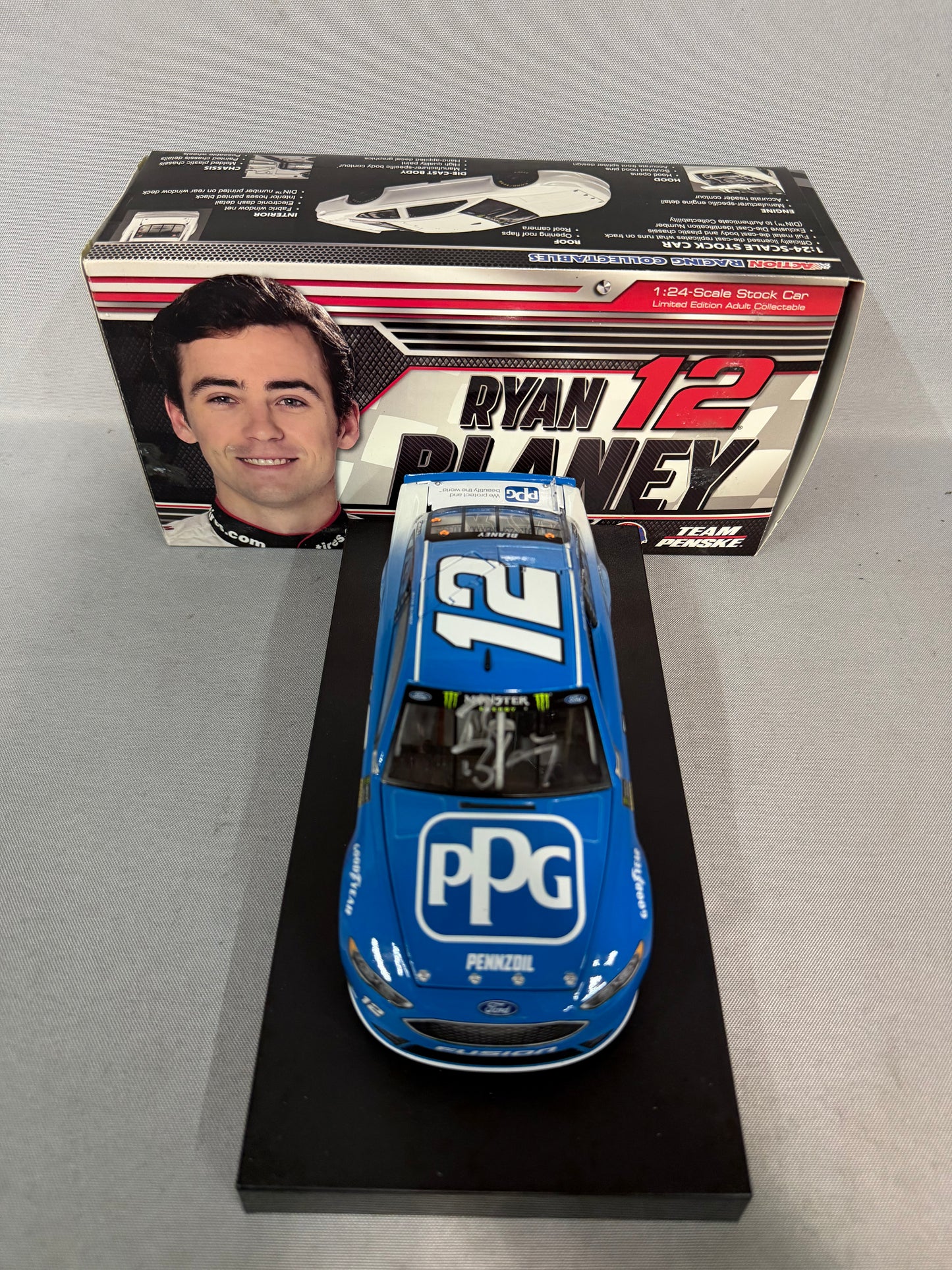 Ryan Blaney #12 2018 PPG Nascar Autographed Diecast