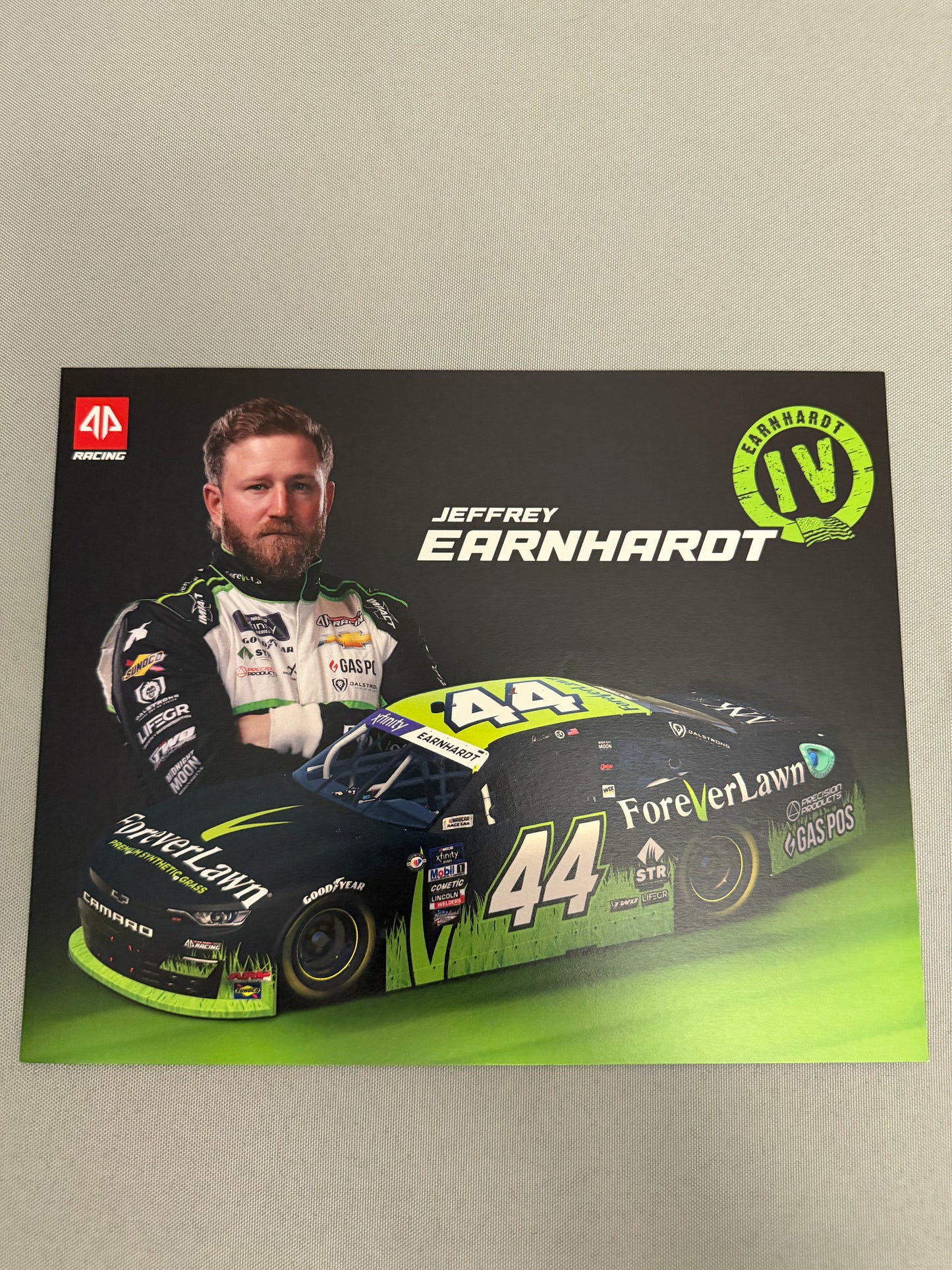 Jeffrey Earnhardt 2023 #44 Forever Lawn Nascar Hero Card