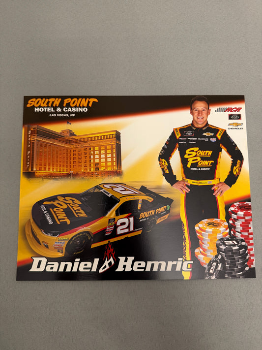 Daniel Hemric #21 2018 South Point Casino Nascar Hero Card
