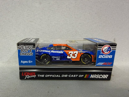 Austin Hill #33 2026 United Rentals Nascar 1/64 Diecast